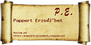 Pappert Erzsébet névjegykártya